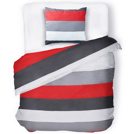 VIOLI komplet pościeli z mikrofibry, w paski, 140x200