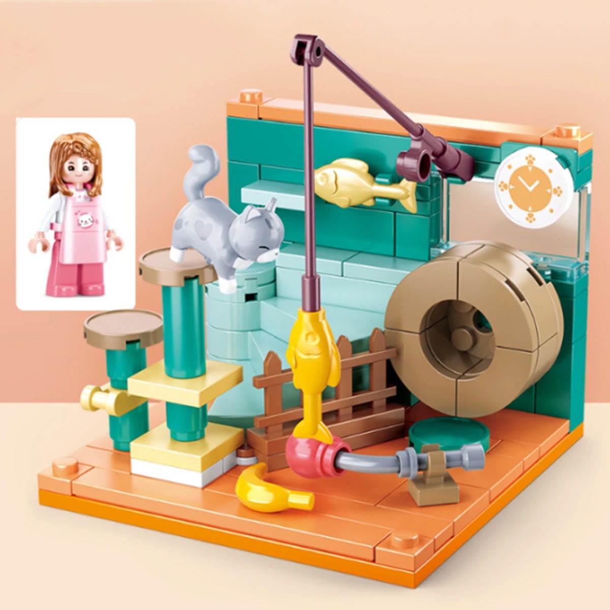 KOTEK Perełka - mini pokoik klocki - Sluban - 109 elementów