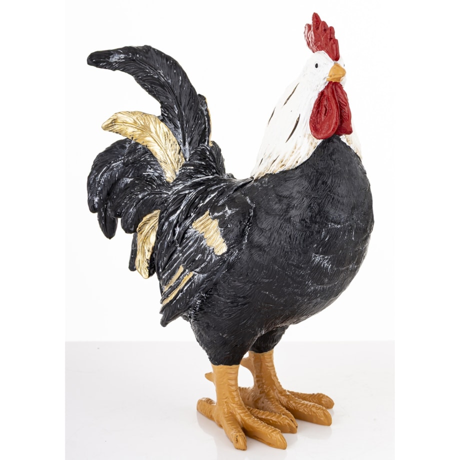 Dekoracja - kolorowa KOGUT i KURA 26x20x10,5 i 22x20x10 cm PLOMFEE big