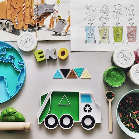 Eko wysypywanka sensoryczna Śmieciarka