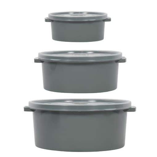 Pojemniki na żywność do mikrofalówki, okrągłe, 3 różne rozmiary
