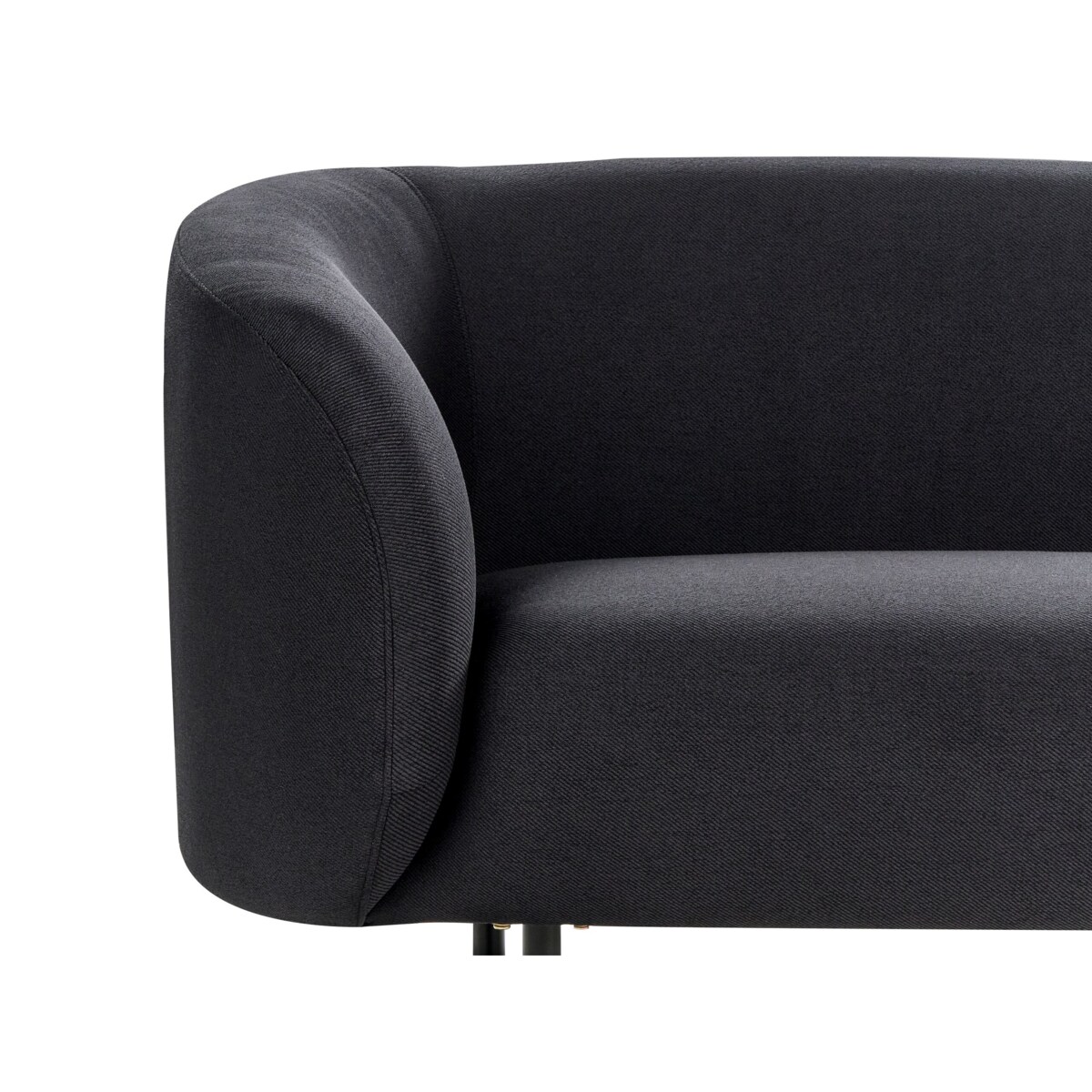 Sofa trzyosobowa tapicerowana czarna LOEN
