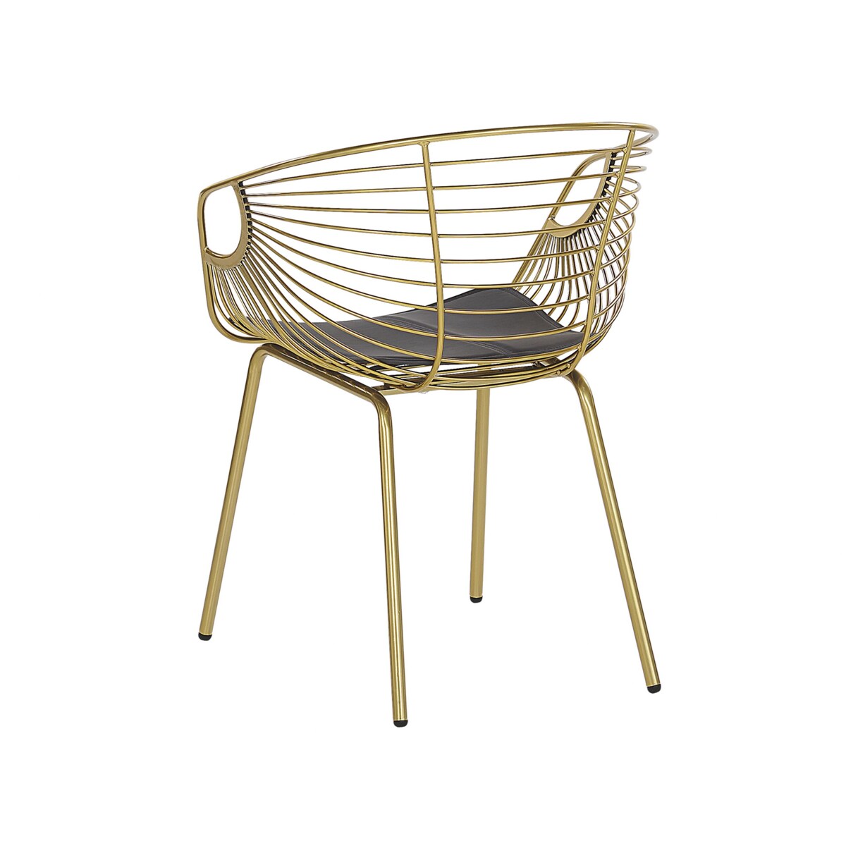 Zestaw 2 krzeseł do jadalni złoty HOBACK