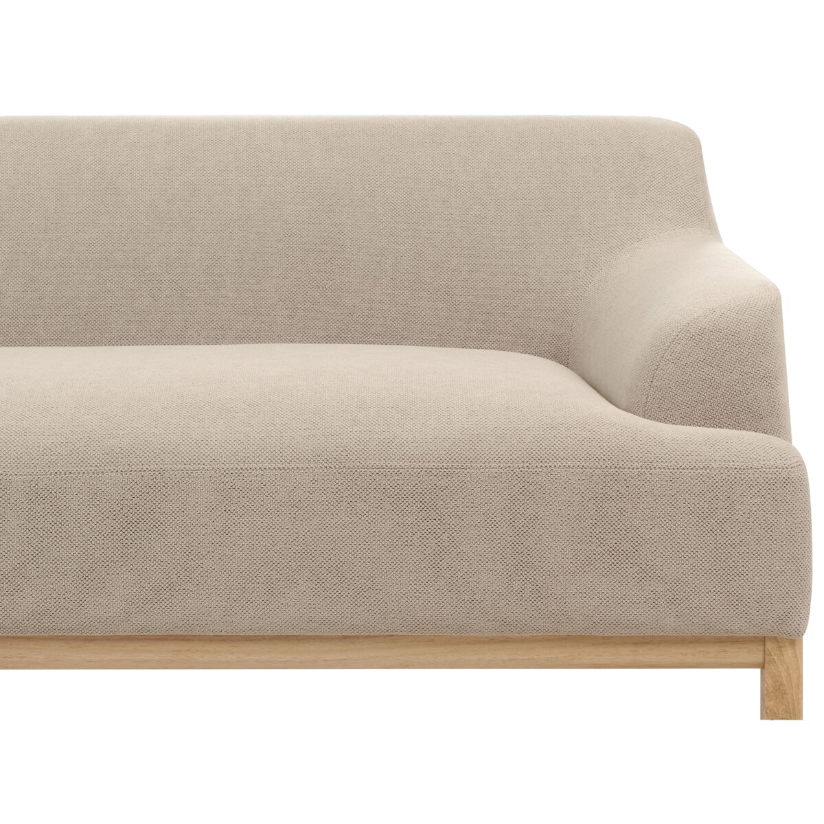 Sofa narożna prawostronna SOSJO Beżowoszary Tkanina Prawostronny