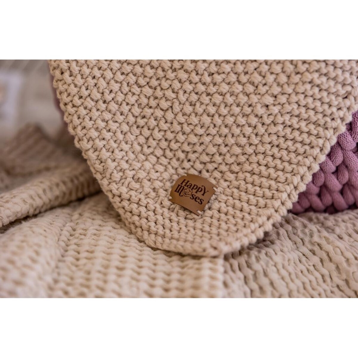 Kocyk Sensoryczny dla Noworodka- Beżowy - 70x50cm