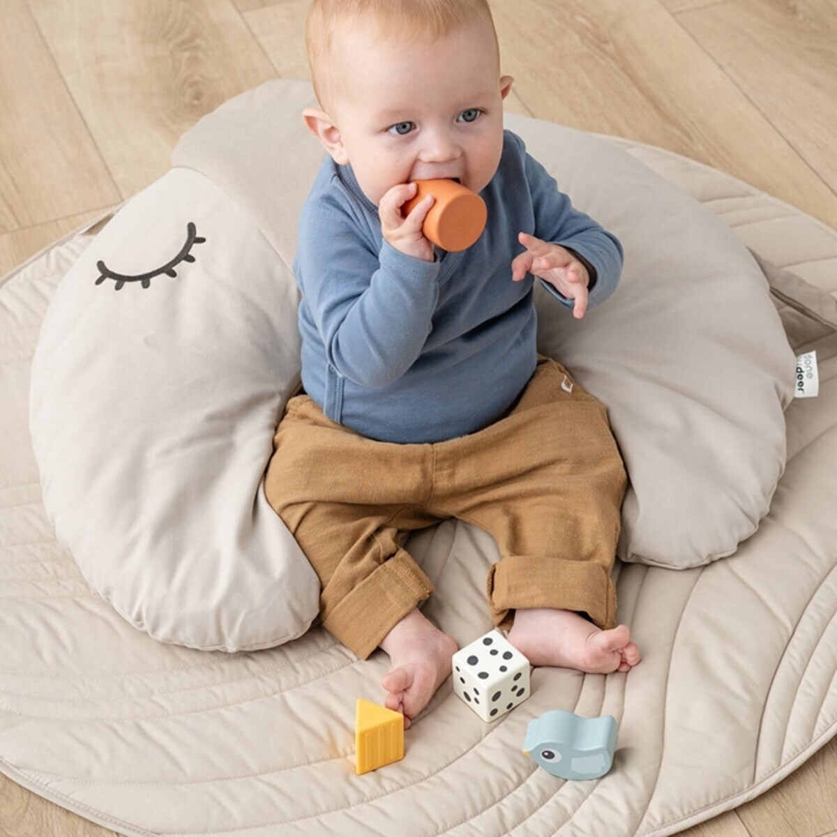 Done by Deer Zestaw Klocków Sensorycznych 4szt Ptaszek Birdee