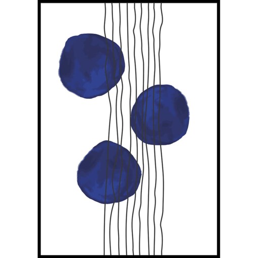plakat blue abstract 4 30x40 cm