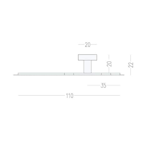 NENA MOROCCO Mx2 uchwyt jednopunktowy mosiężny szczotkowany nielakierowany