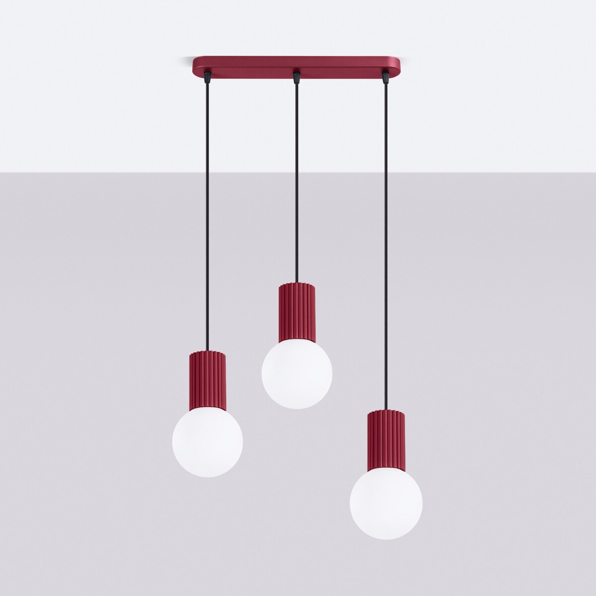 Lampa wisząca HALO 3L burgund