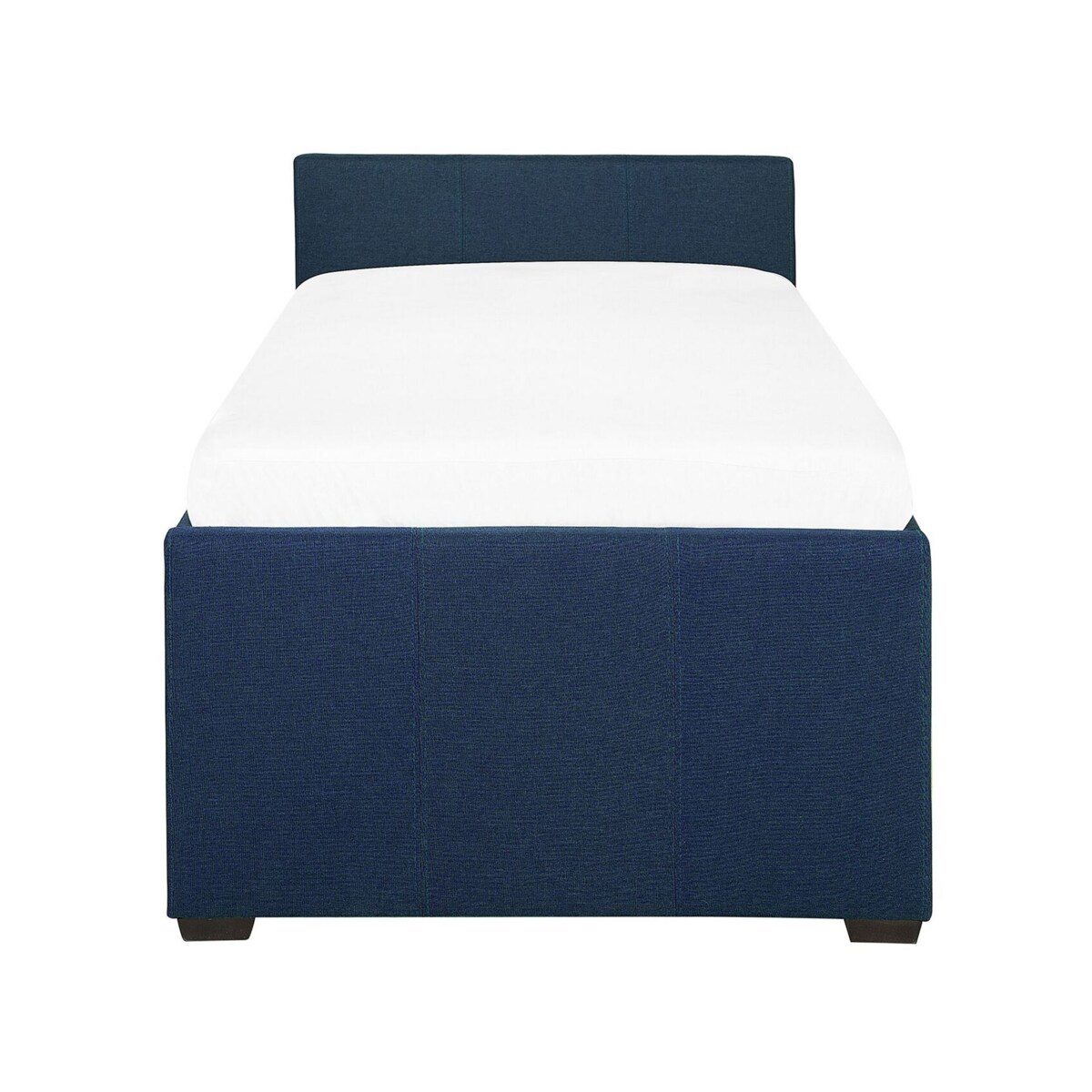 Łóżko wysuwane tapicerowane 80 x 200 cm niebieskie MARMANDE