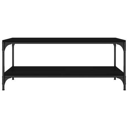 vidaXL Stolik kawowy, czarny, 80x50x40 cm, materiał drewnopochodny