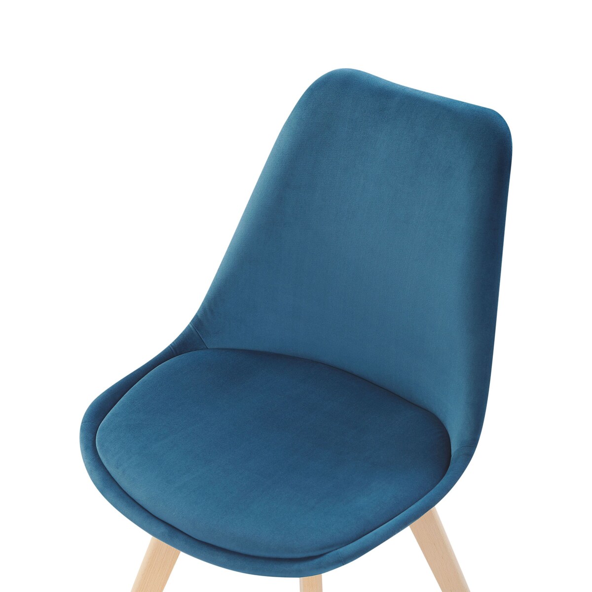 Zestaw 2 krzeseł do jadalni welurowy niebieski DAKOTA II