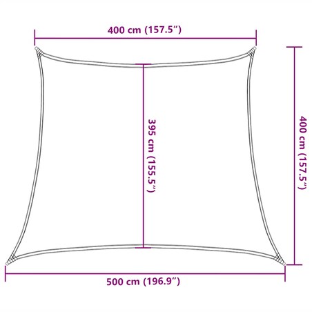 vidaXL Żagiel przeciwsłoneczny, 160 g/m², kolor taupe, 4/5x4 m, HDPE