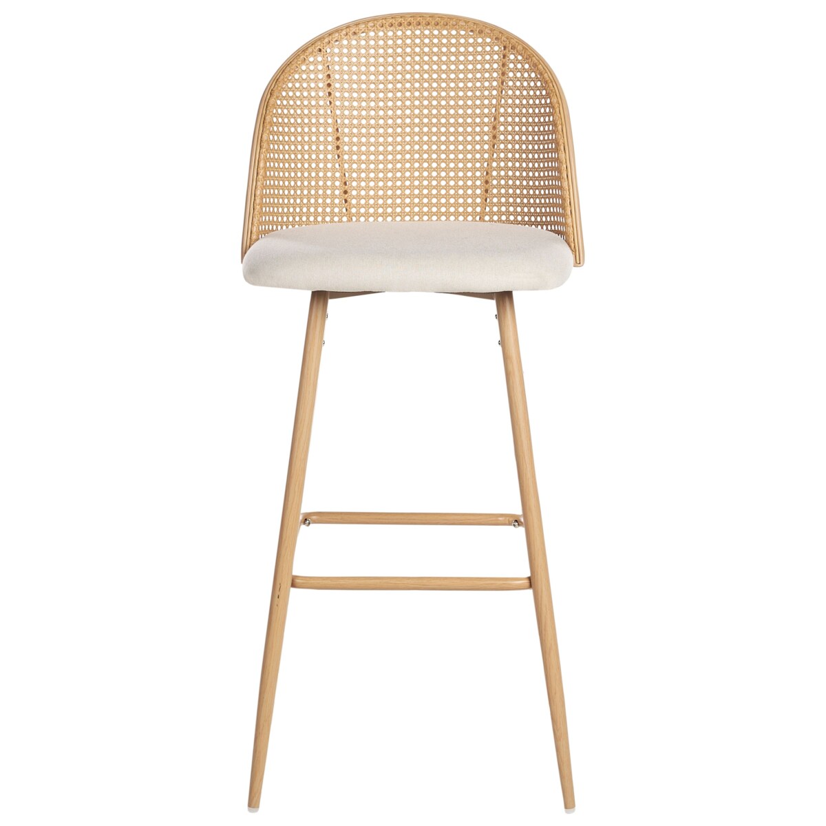 Zestaw 2 krzeseł barowych CORNELL Metal Jasnobrązowy