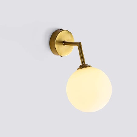 Kinkiet LAMPA ścienna DORADO LP-002/1W Light prestige loftowa OPRAWA szklana kula złota biała