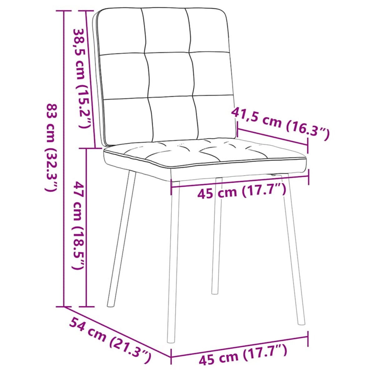vidaXL krzesła stołowe, 2 szt., ciemnoszare, aksamitne