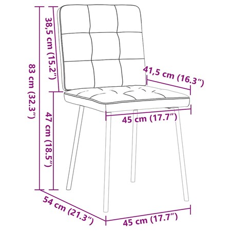 vidaXL krzesła stołowe, 2 szt., ciemnoszare, aksamitne