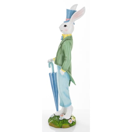 Dekoracja - królik z parasolem 44,5x15x10,5 cm