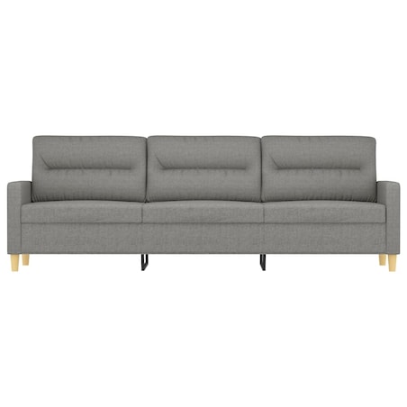 vidaXL Sofa 3-osobowa, ciemnoszara, 210 cm, tapicerowana tkaniną
