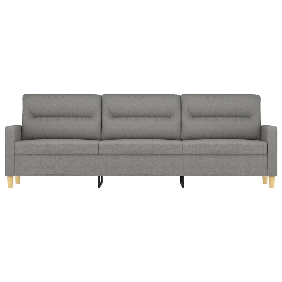 vidaXL Sofa 3-osobowa, ciemnoszara, 210 cm, tapicerowana tkaniną