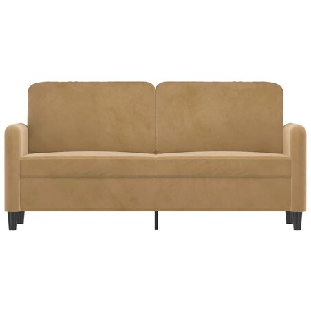 vidaXL Sofa 2-osobowa, brązowa, 140 cm, tapicerowana aksamitem