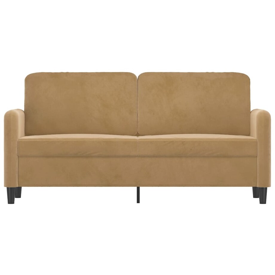 vidaXL Sofa 2-osobowa, brązowa, 140 cm, tapicerowana aksamitem