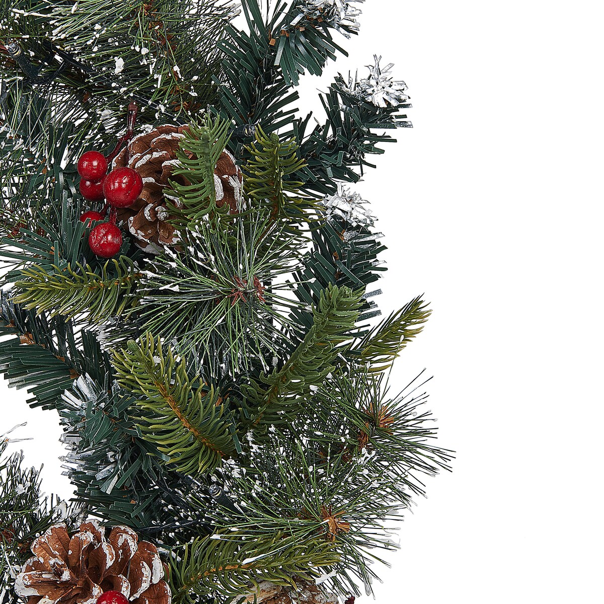 Wieniec świąteczny LED PAIMIO Zielony 60 cm