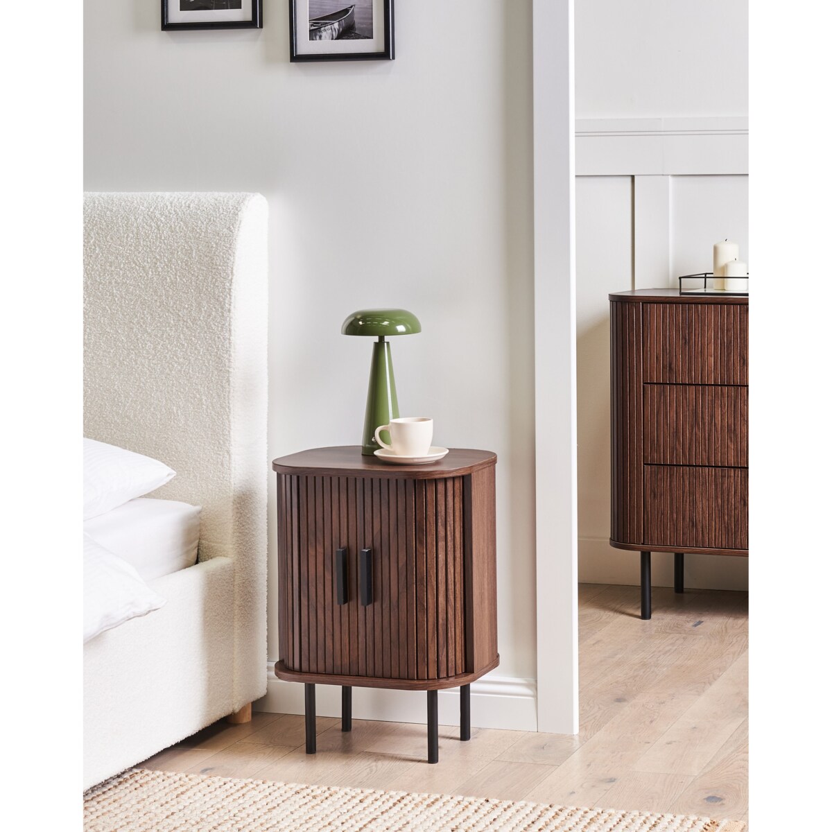 Szafka nocna BRADLEY Ciemnobrązowy