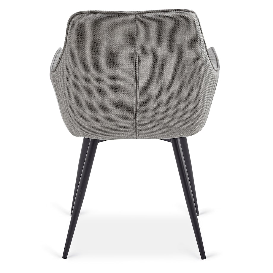 Krzesło Tapicerowane Kubełkowe Do Jadalni Salonu Kuchni Szare EDRICK