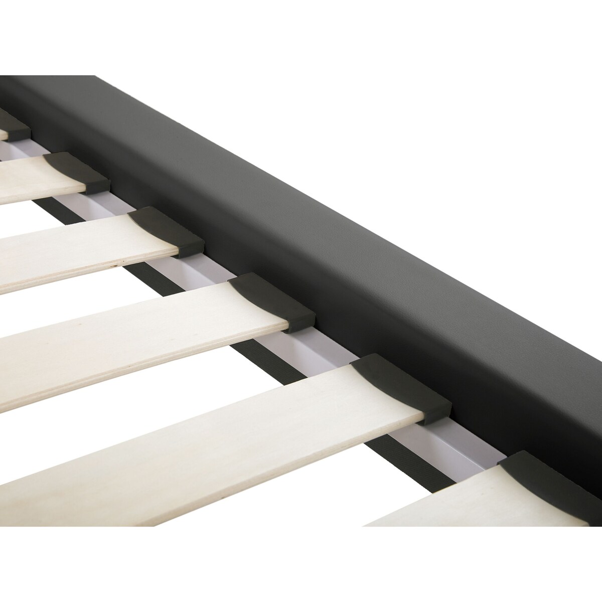 Łóżko ekoskóra 180 x 200 cm szare ESSONNE