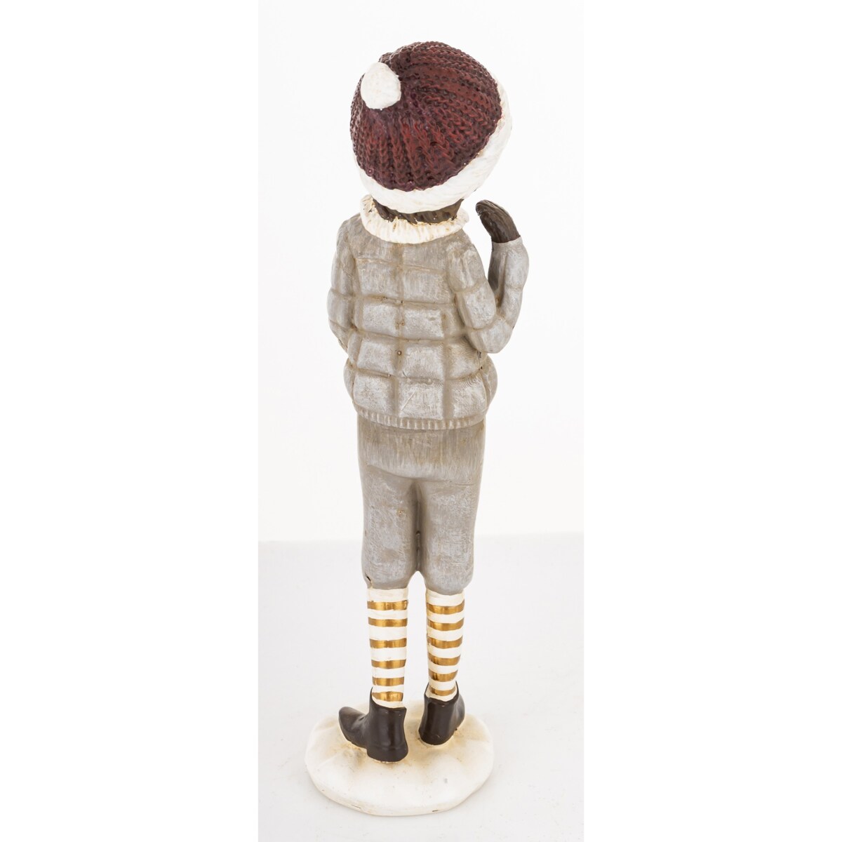 Figurka - Zimowa dziewczynka 18x4,5x4,5 cm TOSIA w popielatym stroju