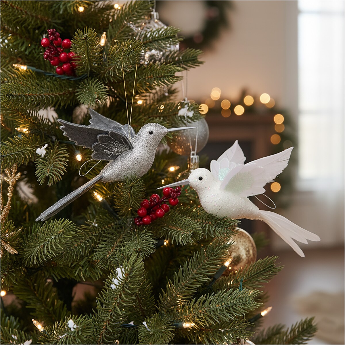 Ptaszek Na Choinkę Zawieszki Choinkowe Ozdoby Na Choinkę Bombka Ptak 22 Cm
