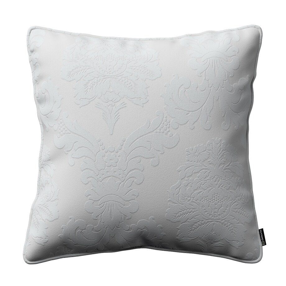 Poszewka Gabi na poduszkę 60x60 liście akantu na jasno-popielatym tle
