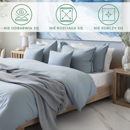 Prześcieradło z bawełny satynowej z gumką 180x200 kolor Chaber
