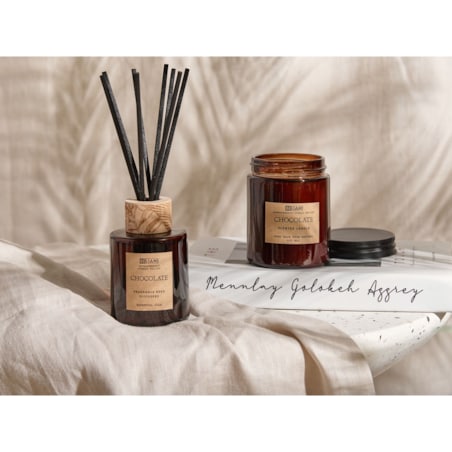 Zestaw zapachowy świeca sojowa i dyfuzor z patyczkami czekolada DARK ELEGANCE