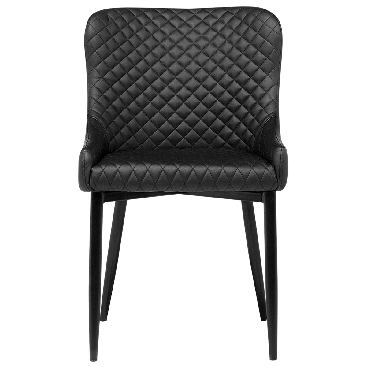 Zestaw 2 krzeseł do jadalni ekoskóra czarny SOLANO