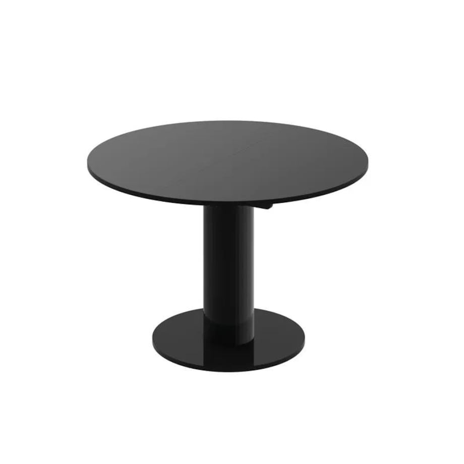 Stół rozkładany SOLO LUX 100(144)x100 czarny połysk