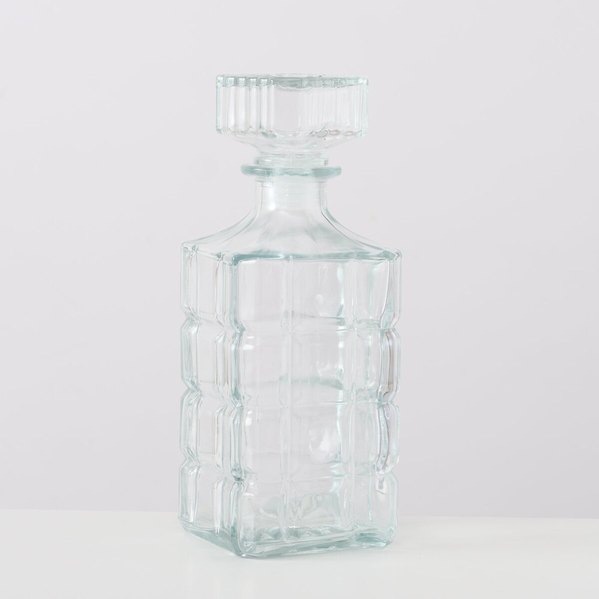 Ozdobna karafka z korkiem WHISKEY, 900 ml, kolor przezroczysty, szkło