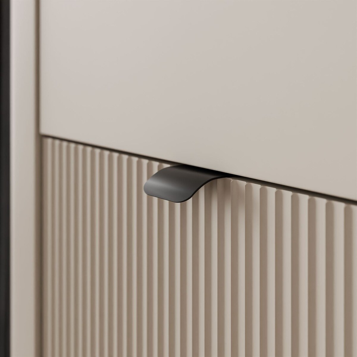 Dwudrzwiowa szafa AUTUMN 2D3S z szufladami, kaszmir / szary kamień