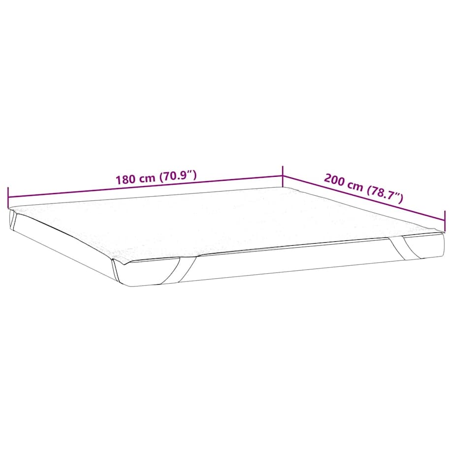 vidaXL Ochraniacz na materac, biały, 180x200 cm, wodoodporny