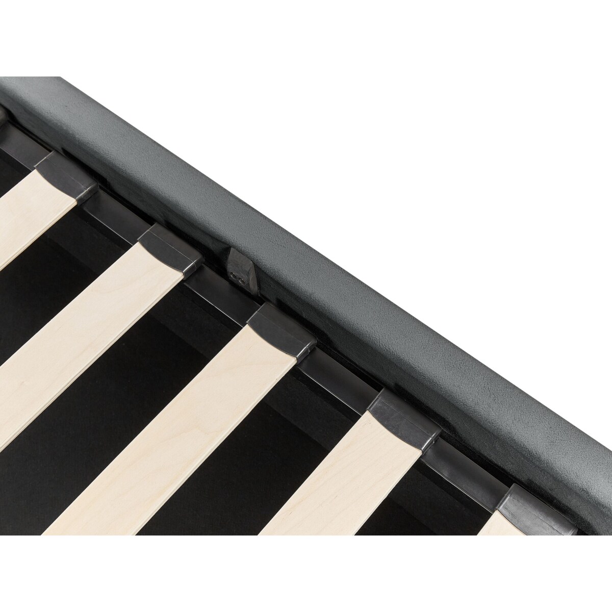 Łóżko z pojemnikiem Welur BOUSSE 160 x 200 cm Ciemnoszary