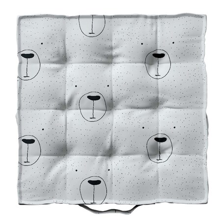 Siedzisko Tomi, ecru-czarny, 40 x 40 x 6 cm, Magic Collection