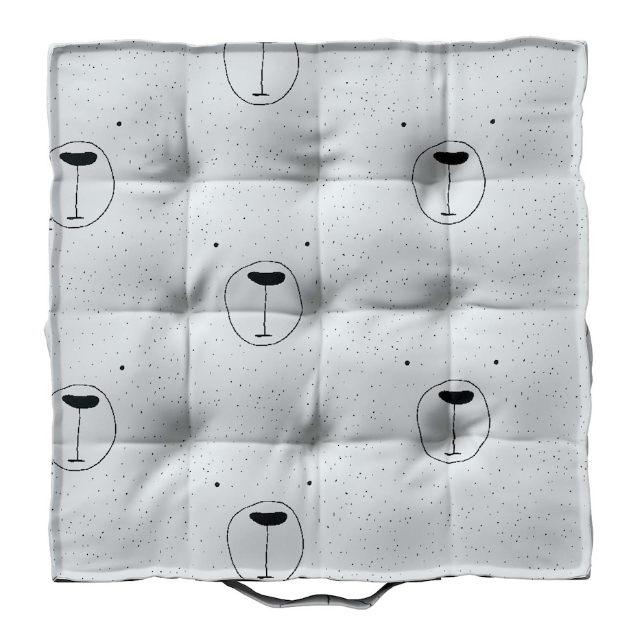 Siedzisko Tomi, ecru-czarny, 40 x 40 x 6 cm, Magic Collection