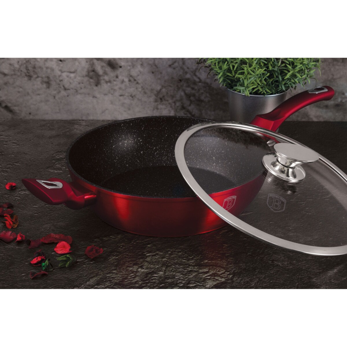 Patelnia z powłoką granitową 32cm BERLINGER HAUS Burgundy Metallic