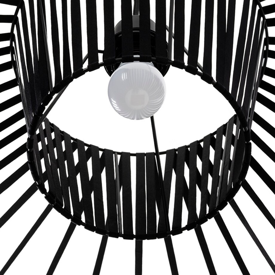 Czarna lampa wisząca Capello FH-2000S King Home kapelusz nad łóżko do sypialni