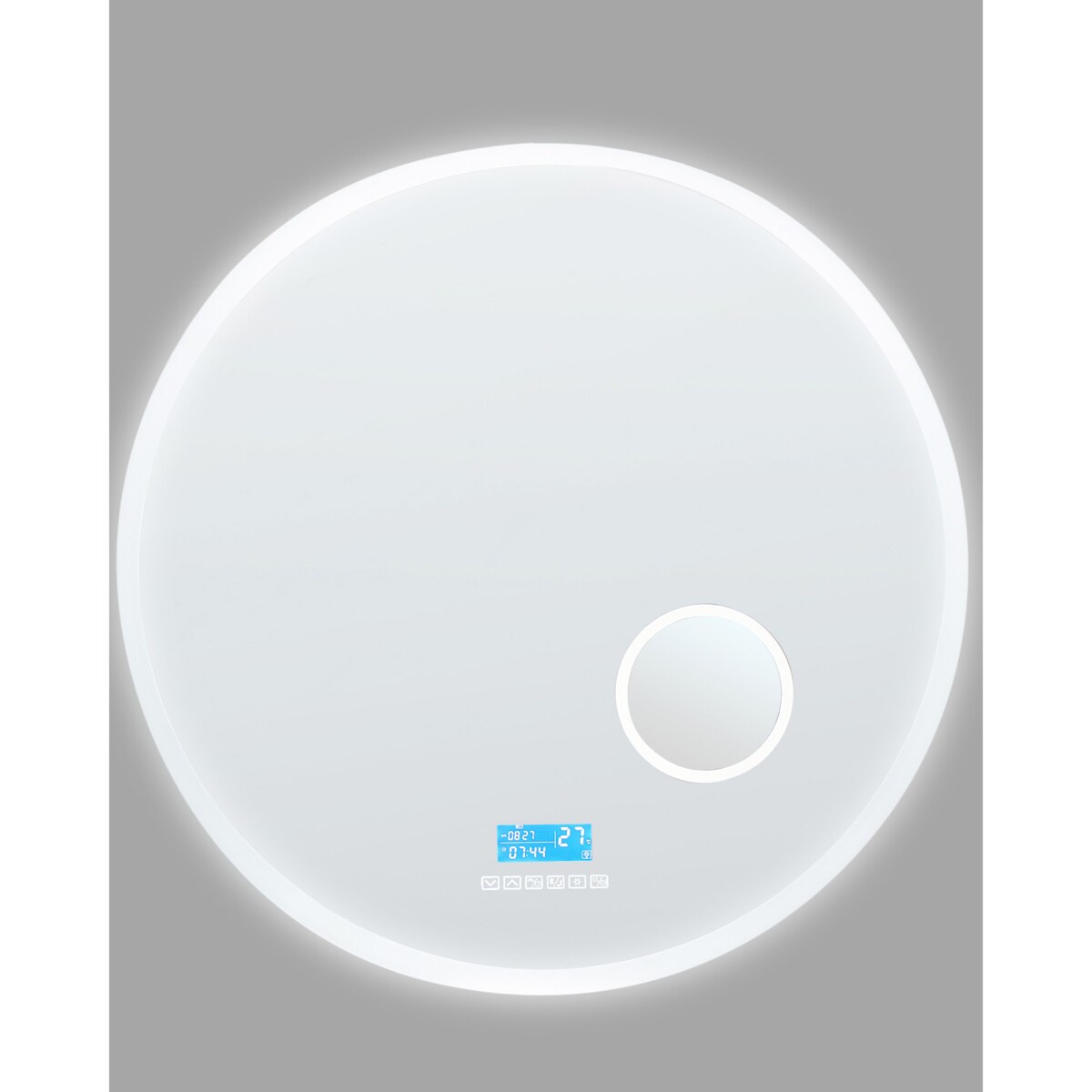 Lustro ścienne LED z głośnikiem Bluetooth 80 cm srebrne FIXIN