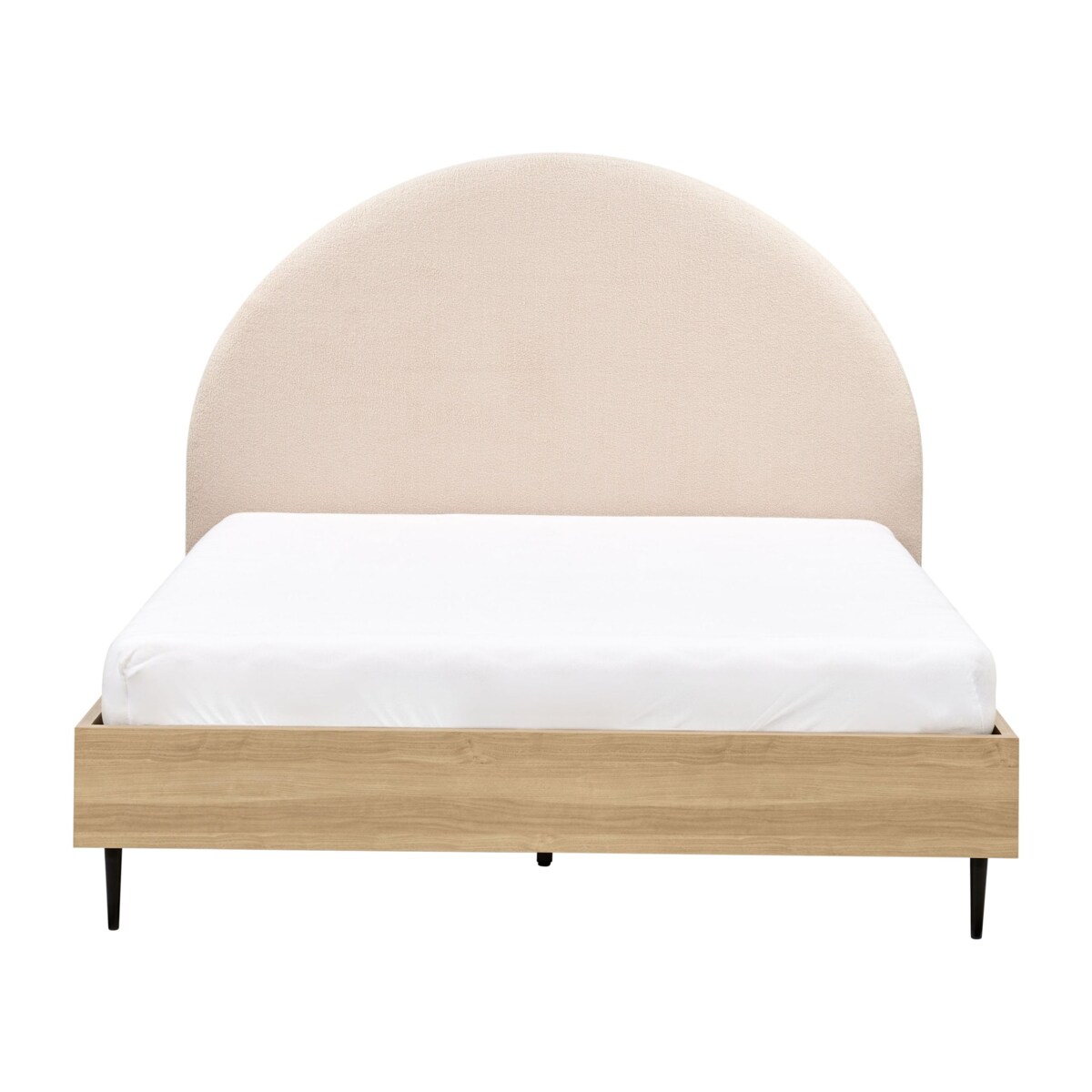 Łóżko Boucle MILLAY 140 x 200 cm Beżowy