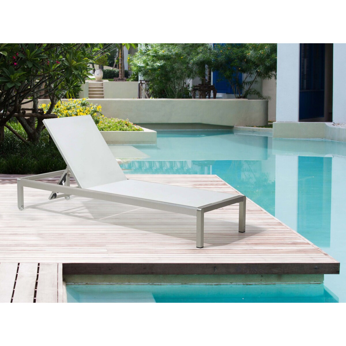 Leżak ogrodowy biały FOSSATO
