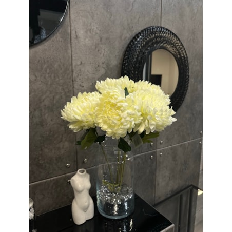 Sztuczne Kwiaty Sztuczna Chryzantema 70 Cm Biała Jak Żywa Ozdoba Wiosna