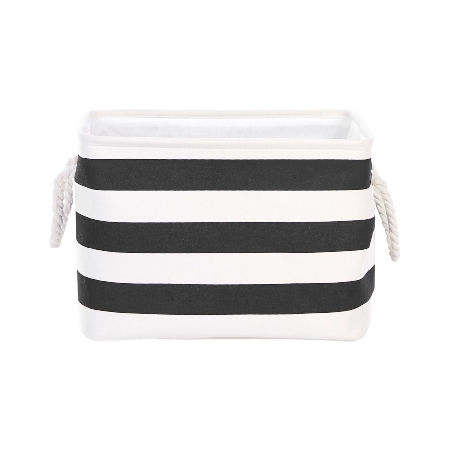 Zestaw 3 koszy tekstylnych czarno-biały DARQAB